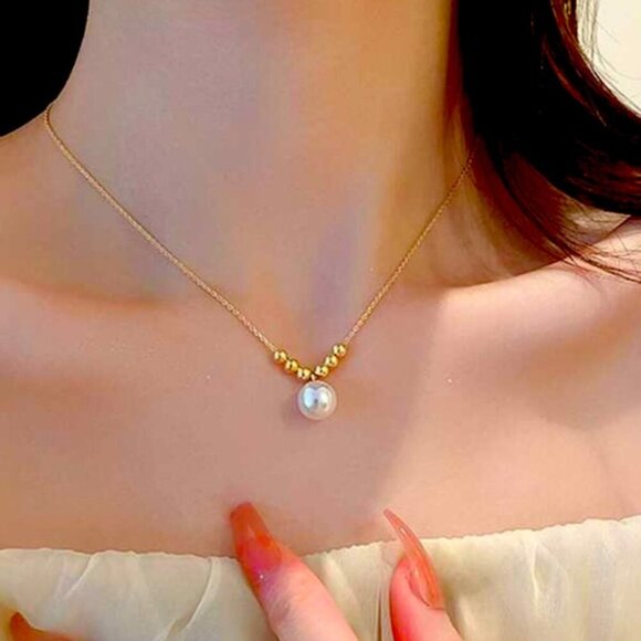 Jewelry - 18k Gold Filled Pearl Pendant Necklace – 18 inches adjustable to 20 inches